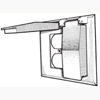Mulberry, Self-Closing 2 Gang Device Cover, 30452W