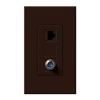 Lutron, Phone/Cable Jack, NT-PJ8CJ-BR