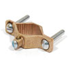 Ground Clamp for #10 - #2AWG Copper, 1 1/4" - 2" Size, Brass