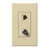Lutron, Phone/Cable Jack, NT-PJ8CJ-IV