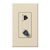 Lutron, Phone/Cable Jack, NT-PJ8CJ-LA