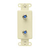 Leviton, Decora Video Duplex F-Type Wall Jack Insert, 40682-A