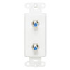 Leviton, Decora Video Duplex F-Type Wall Jack Insert, 40682-W