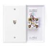 Leviton, Standard Type 625B3 Single Telephone Wall Jack, 40949-I