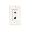 Leviton, Decora Standard Telephone/Video Wall Jack, 40959-I