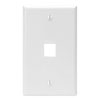Leviton, QuickPort® Single Gang 1-Port Wallplate, 41080-1WP