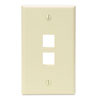 Leviton, QuickPort® Single Gang 2-Port Wallplate, 41080-2AP