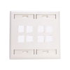 Leviton, QuickPort® Dual-Gang 8-Port Wallplate, 42080-8WP