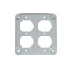 Mulberry, 4" Square Surface Cover For 2 Duplex Receptacles, RS8, 11411
