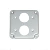 Mulberry, 4" Square Surface Cover For 2 Single Receptacles (2" between device centers), 11412