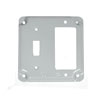 Mulberry, 4" Square Surface Cover For 1 Duplex / GFCI Recetacle, 11436