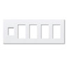 Lutron, Nova T Wallplates, NT-SRRRR-FB-WH
