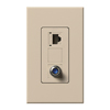 Lutron, Phone/Cable Jack, NT-PJ8CJ-TP