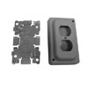 Wiremold, 1500 Steel Raceway Series, Duplex Receptacle Cover Box, 1546B
