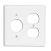 Mulberry, 90842, 2 Gang 1 Duplex Receptacle 1 Single Receptacle, White, Jumbo, Wall Plate
