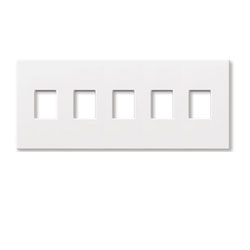 Lutron, Nova T Wallplates, NT-SSSSS-FB-WH