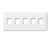 Lutron, Nova T Wallplates, NT-SSSSS-FB-WH