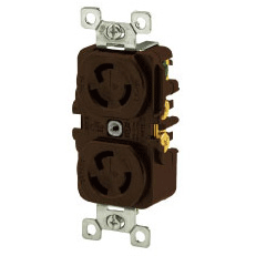 Hubbell, L515DRI, L5-15R, Duplex Receptacle 