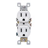 Leviton, 5320-SW, 5-15R, Duplex Receptacle