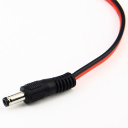 Male Pictail Power DC Plug, TR PIGTAIL