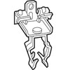 Flange Mount Conduit Clip, 12P58