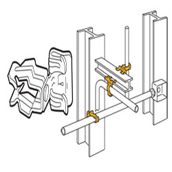 Flange Mount Conduit Clip, 16P58SM