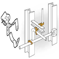 Flange Mount Conduit Clip-Snap Close, 812M24SM