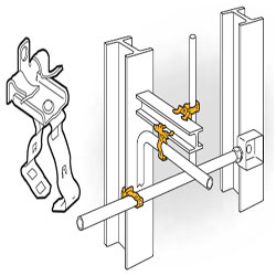 Flange Mount Conduit Clip-Snap Close, 812M58