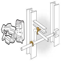 Flange Mount Conduit Clip-Push In, 8P58SM