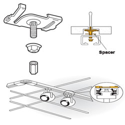 Caddy, Twist On Track Light Clip, 4G8, M38122