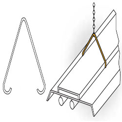 Caddy, Fluorescent Fixture Hanger, LFC, M38133