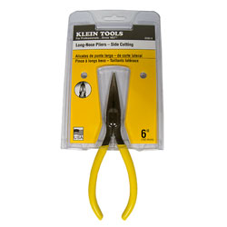 NEW! KLEIN TOOLS 6 STANDARD LONG NOSE SIDE-CUTTING PLIERS, D203-6