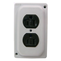 Wiremold, 1543GL, 1500 Steel Raceway Series, Grounding Duplex Receptacle