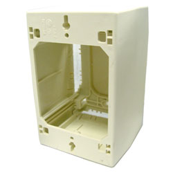 Wiremold, 2300 Nonmetallic Raceway Series, 1-Gang Extra Deep Device Box, 2344