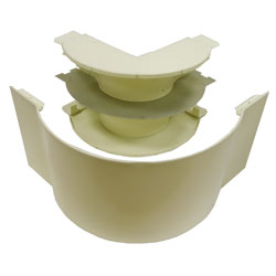 Wiremold, Steel Raceway 4000 Series, FiberReady 2" Radius Full Capacity External Elbow, V4018FO