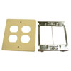 Wiremold, Steel Raceway 4000 Series, Two-Gang Overlapping Cover Two Duplex Receptacles, V4047BB