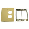 Wiremold, Steel Raceway 4000 Series, Two-Gang Overlapping Cover Duplex Receptacle, V4047BX