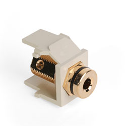 Leviton, QuickPort&reg; Banana Jack Snap-In Adapter, 40837-BIE