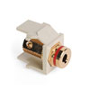 Leviton, QuickPort&reg; Banana Jack Snap-In Adapter, 40837-BIR