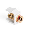 Leviton, QuickPort&reg; Banana Jack Snap-In Adapter, 40837-BWR