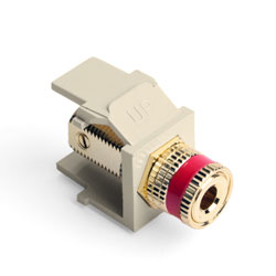 Leviton, QuickPort&reg; Binding Post Snap-In Adapter, 40833-BIR