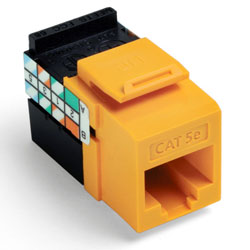 Leviton, QuickPort&reg; GigaMax 5e Connector, 5G108-RY5