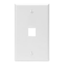 Leviton, QuickPort&reg; Single Gang 1-Port Wallplate, 41080-1WP