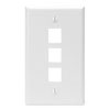 Leviton, QuickPort&reg; Single Gang 3-Port Wallplate, 41080-3WP