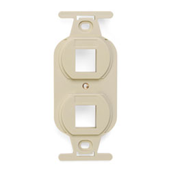 Leviton, QuickPort&reg; Duplex 106 Type 2-Port Insert, 41087-2IP