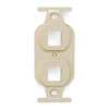 Leviton, QuickPort&reg; Duplex 106 Type 2-Port Insert, 41087-2IP