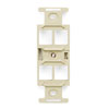Leviton, QuickPort&reg; Quad 106 Type 4-Port Insert, 41087-QIP