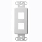 Leviton, QuickPort&reg; Decora Plus 2-Port Insert, 41642-W