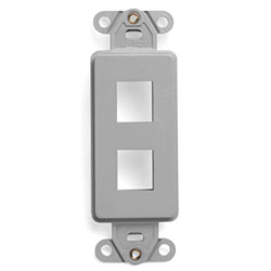 Leviton, QuickPort&reg; Decora 2-Port Insert, 41642-GY