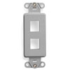 Leviton, QuickPort&reg; Decora 2-Port Insert, 41642-GY